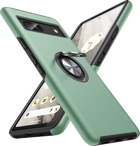 AOUIA For Google Pixel 7A Case Case With 360 Rotating Ring Support