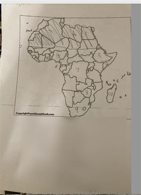 Africa Map Diagram Quizlet