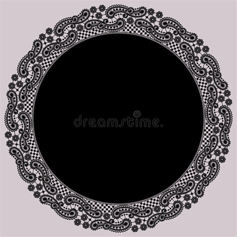 Circle Frame Lace Vector Background Stock Vector Illustration Of