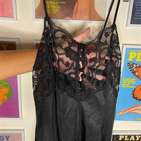 Vintage Black Lace Lingerie Top Gem