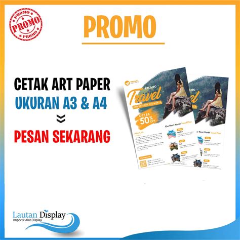 Jual Cetak Art Paper Art Carton Ukuran A3 Dan A4 Plus Laminating Untuk Poster Mini X Banner