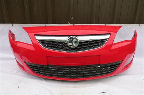 Vauxhall Astra J Complete Front Bumper In Red In Wooburn