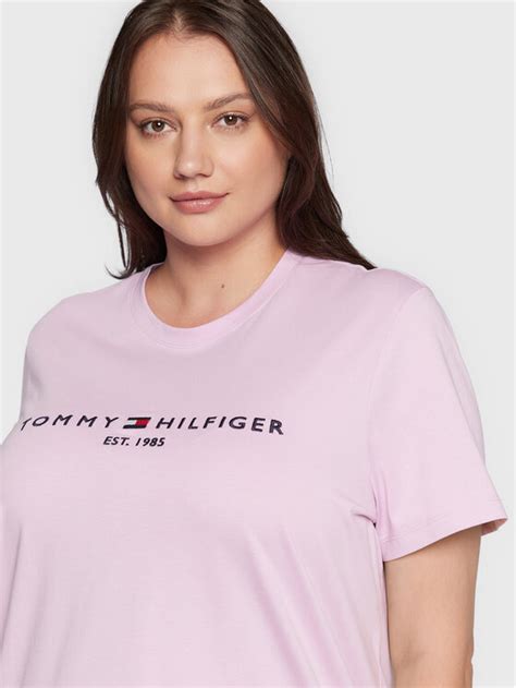 Tommy Hilfiger Curve T Shirt Ess Ww0ww29738 Fioletowy Regular Fit Modivo Pl