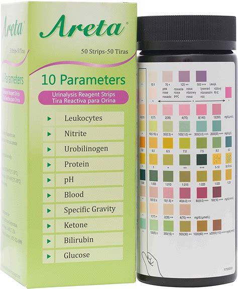 Areta Parameter Sg Urinalysis Reagent Test Strips Strips