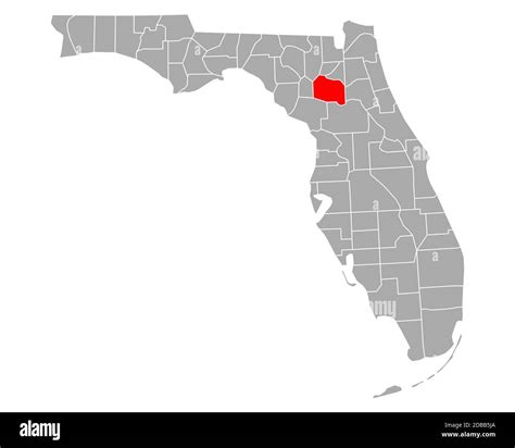 Map of Alachua in Florida Stock Photo - Alamy