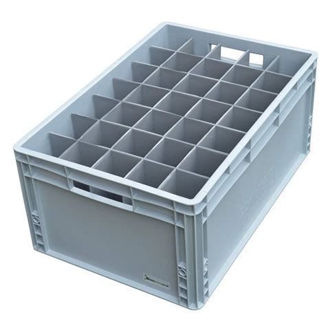 Buy Champagne Flute And Glass Storage Crate With Internal Dividers