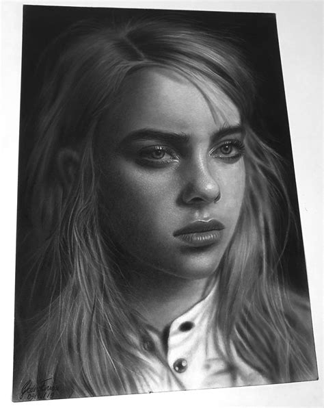 Drawing I Made Of Billie Eilish I Used Only Charcoal And Took