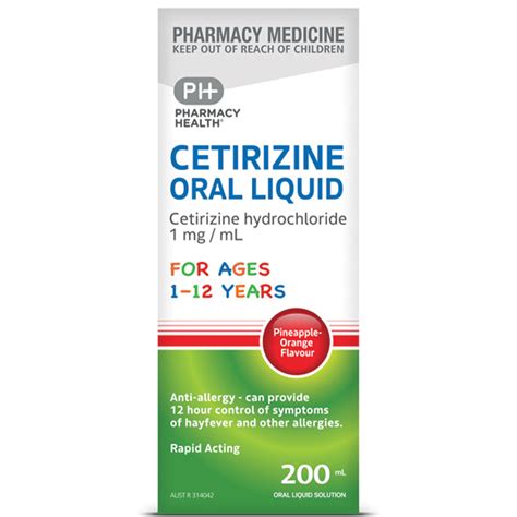 Cetirizine Oral Liquid 200ml Onlinediscountpharmacy