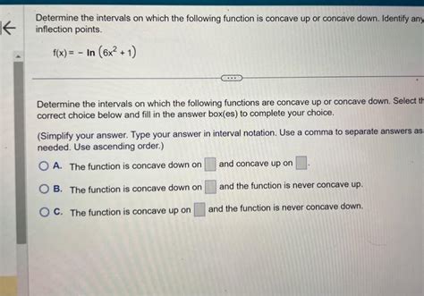 Solved Determine The Intervals On Which The Following