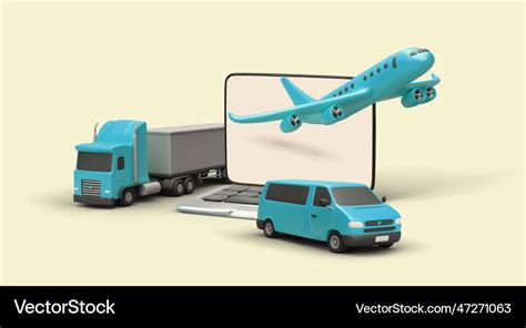 Transportation by various types of vehicles Vector Image