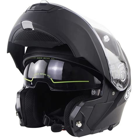 Buy Bluetooth Integrated Modular Flip Up Dual Visors Motorcycle Helmet ...