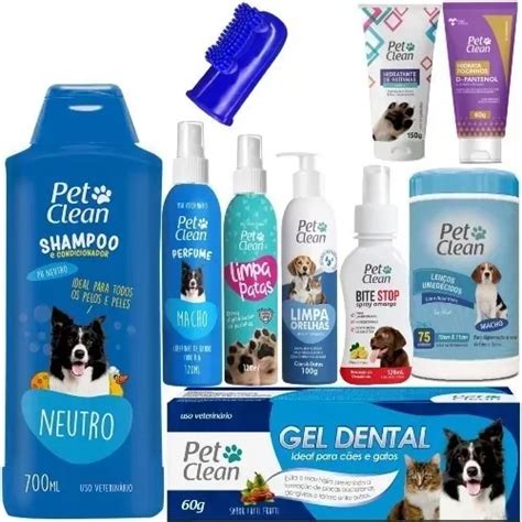 Kit Pra Cachorro Pet Clean Banho E Tosa Banho E Hidrata O Frete Gr Tis