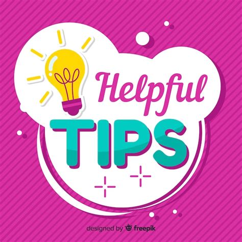 Free Vector Helpful Tips