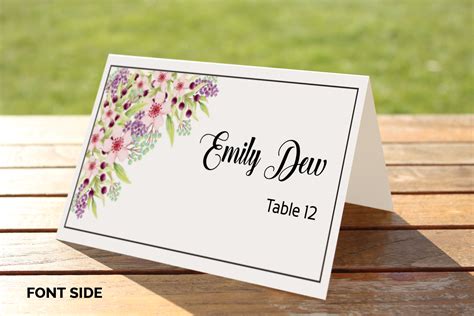 Wedding Place Card Template Graphic by sistecbd · Creative Fabrica