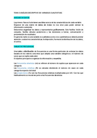 TEMA 3 ANALISIS DESCRIPTIVO DE VARIABLES CUALITATIVAS Pdf