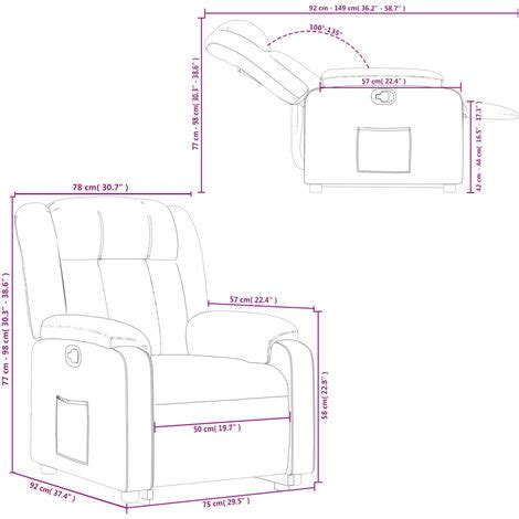 Fauteuil Inclinable Noir Tissu Vidaxl