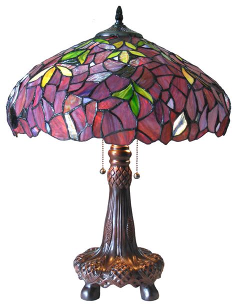 Katie Tiffany Style Light Wisteria Table Lamp Shade Victorian