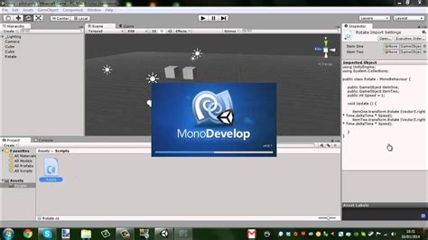 Unity3d Rotation Using A Script Youtube