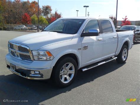 2012 Bright White Dodge Ram 1500 Laramie Longhorn Crew Cab 4x4