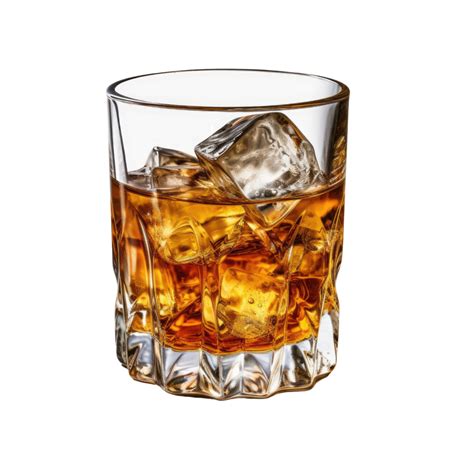 Ai Generated Image Clipart Amber Whiskey Liquor In A Clear Glass With