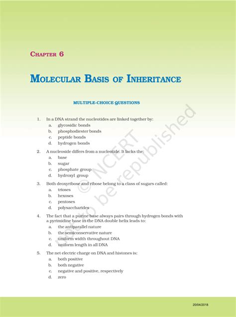 Ncert Exemplar Class 12 Biology Chapter 6 Esaral