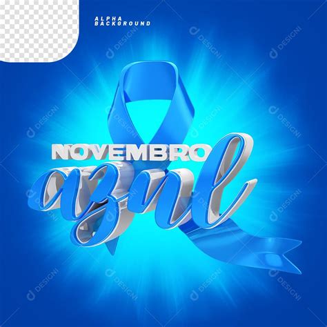 Elemento D La O Texto Novembro Azul Png Transparente Sem Fundo