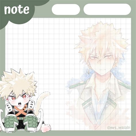 Kacchan Notes En Notas Bonitas Pegatinas Bonitas Artesan As De