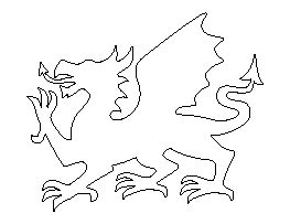 Welsh Dragon Stencil