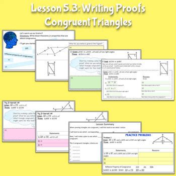 Congruent Triangles Google Slides Lessons Review Geometry Unit Of Study