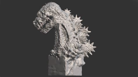 STL file Shin Godzilla Anatomy Cut Away Model Bust Sculpture 👤・3D ...