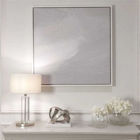 Louella Grey Abstract Canvas Wall Art X Cm Black Frame By Rowen