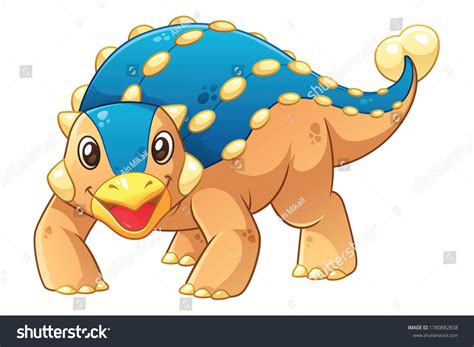 Funny Little Ankylosaurus Cartoon Illustration - Royalty Free Stock Vector 1780882838 - Avopix.com