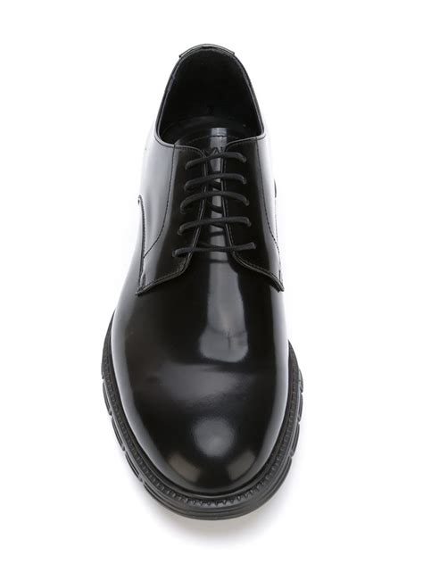 Emporio Armani Lace Up Shoes In Black For Men Lyst