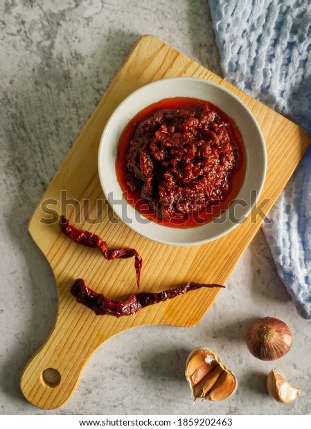 Sambal Tumis Fried Chili Sambal Combination Stock Photo 1859202463