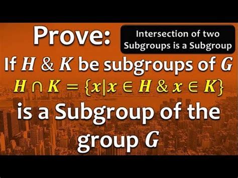 Intersection Of Subgroups Is A Subgroup Proof Maths Mad Teacher