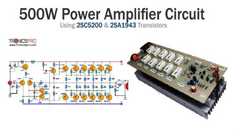 500w Amplifier Circuit Diagram Using 2sc5200 And 2sa1943