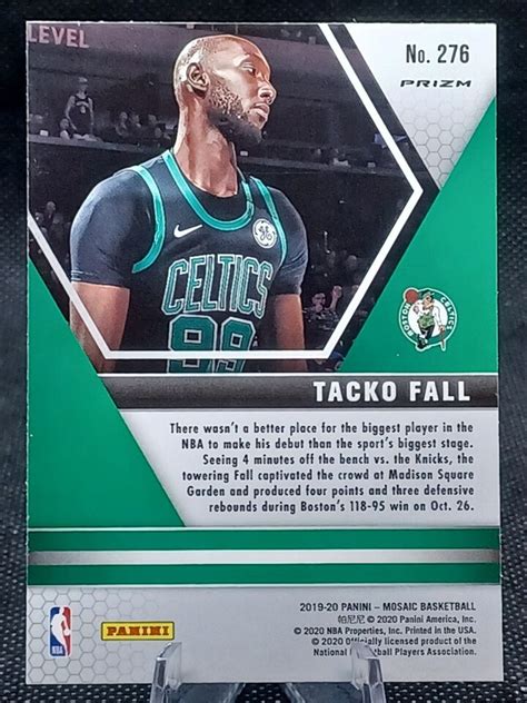 2019 20 Panini Mosaic NBA Debut Tacko Fall RC Reactive Blue Prizm 276