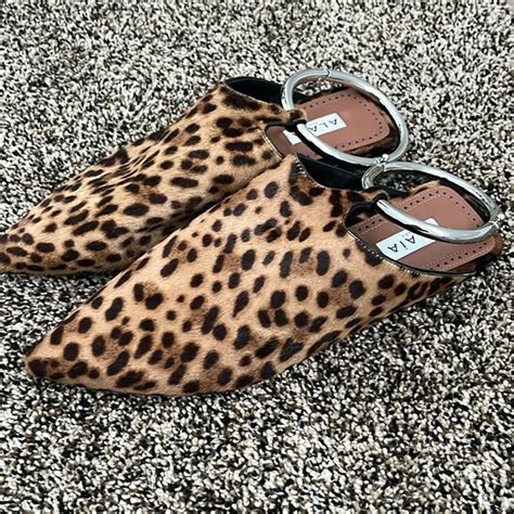 Alaia Shoes Alaia Cheetah Print Pony Hair Mules Nwot Poshmark