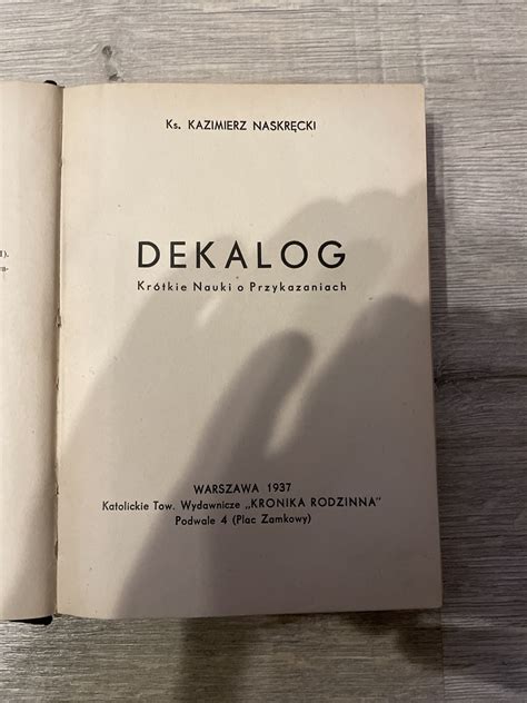 Dekalog 1937 R Warsawa Kup Teraz Na Allegro Lokalnie