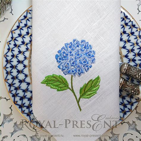 Machine Embroidery Design Hydrangea Etsy