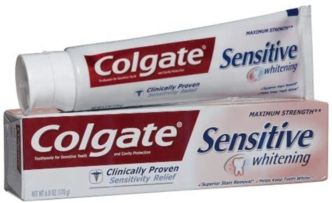 Colgate Sensitive Whitening Toothpaste 6 oz (Pack of 16), 16 packs - Kroger