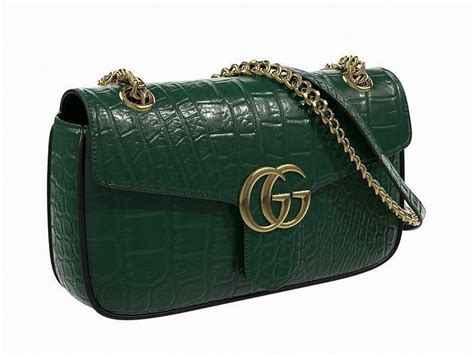 3d Model Gucci Gg Marmont Bag Green Crocodile Vr Ar Low Poly Cgtrader