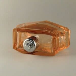 Bohemian Czech Art Deco Glass Perfume Bottle Flacon Etsy