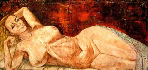 Reclining Nude With Blue Blanket Painting By Arnaldo Mangolini Saatchi Art