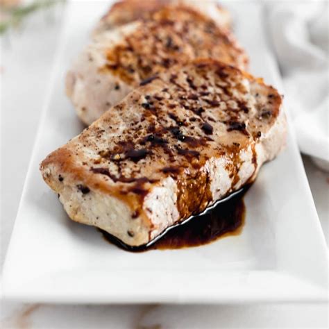 Easy Skillet Pork Chops With Balsamic Glaze Lively Table