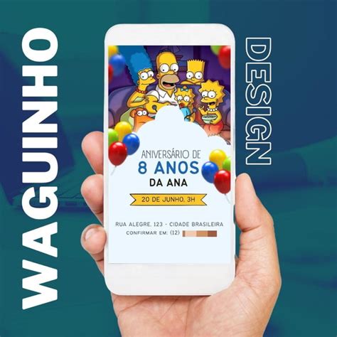 Convite Digital De Aniversario Os Simpsons Elo