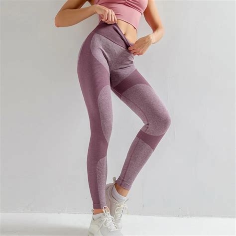 Try To Bn Seamless Leggings Yoga Pants High Waist Elastic Running