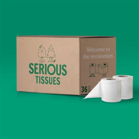 Serious Tissues Toilet Paper Plastic Free Rolls Ply