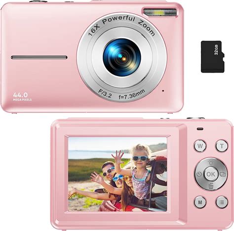 Cámara digital cámara para niños con tarjeta de 32 GB FHD 1080P 44 MP