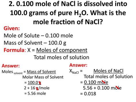 PPT - Mole Fraction PowerPoint Presentation - ID:2364631